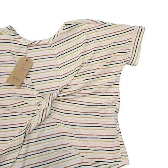 Lazy Sundays Women's Ivory Rayon/Poly/Spandex Lightweight Terry Cloth Striped Do - Picture 5 of 11